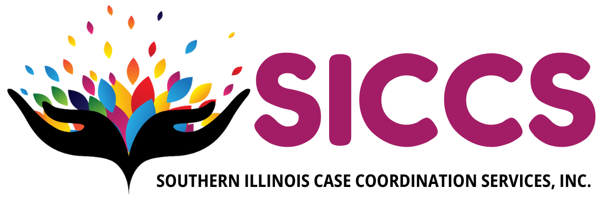SICCS Agency name and tagline in violet, and black text
